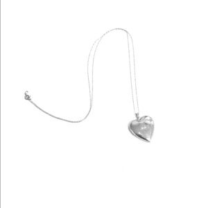 White Gold Heart Locket